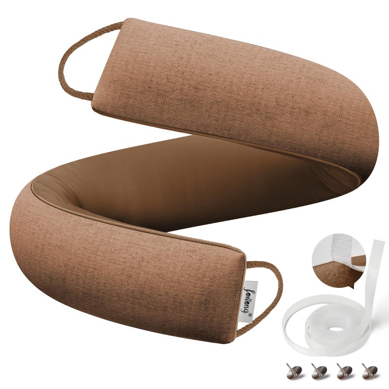 fowong Under Door Draft Stopper 36 Inch Noise Stopper Soundproofing Draft Guard for Bottom of Door, Brown - Image 1
